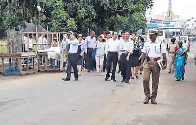 பிரதமர் மோடி, சீன அதிபர் ஷி ஜின்பிங் வருகை: சீன பாதுகாப்புத் துறை அதிகாரிகள் மாமல்லபுரத்தில் ஆய்வு