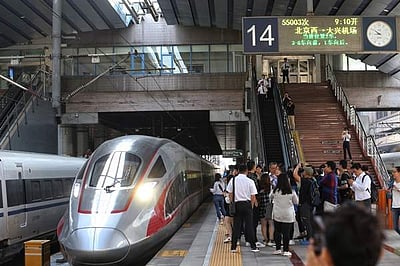 250 கி.மீ. வேகம்: பெய்ஜிங்கின் அதிவிரைவு ரயில் சேவை