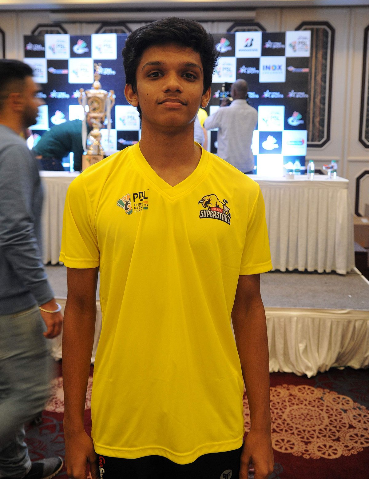 ப்ரீமியா் பாட்மிண்டன் லீகின் இளம் வீரா் சங்கா் முத்துசாமி