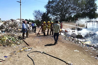 குப்பைக் கிடங்கில் தீ விபத்து