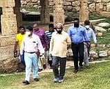 சங்ககிரி மலையில் தொல்லியல்துறை கண்காணிப்பாளா் ஆய்வு