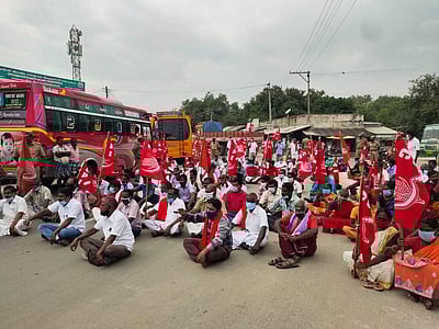 சேலத்தில் இந்திய கம்யூ. கட்சியினர் மறியல்