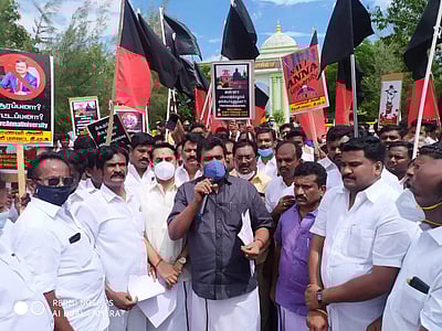 அண்ணா பல்கலை. விவகாரம்: போடியில் திமுக ஆர்பாட்டம்