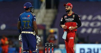 விராட் கோலியை நேருக்கு நேராக முறைத்துப் பார்த்த சூர்யகுமார் யாதவ்: ஆர்சிபி - மும்பை ஆட்டத்தில் பரபரப்பு!