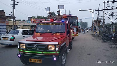 விபத்தில்லா தீபாவளி: சிவகாசியில் தீயணைப்புத் துறை சார்பில் விழிப்புணர்வு