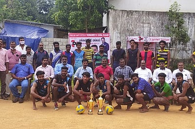 களியக்காவிளை அருகே கைப்பந்துப் போட்டி