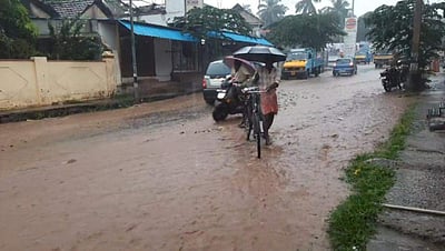 நாகர்கோவிலில் இடியுடன் கூடிய கனமழை 