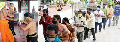 ஐயப்ப பக்தா்கள் மாலை அணிந்துவிரதம் தொடக்கம்