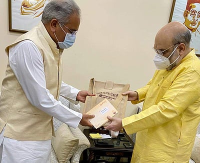 அமித் ஷாவை சந்தித்த சத்தீஸ்கர் முதல்வர்