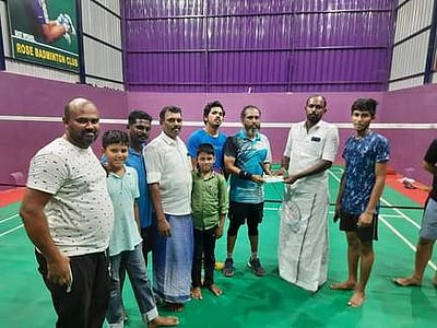 திருவாடானையில் இறகு பந்து போட்டி