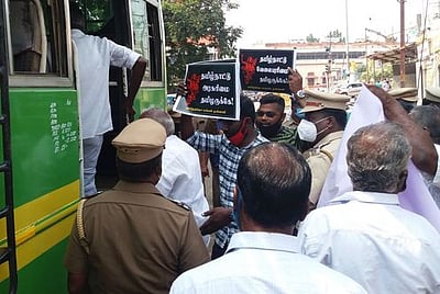 தஞ்சாவூரில்  தமிழ்நாடு நாள் கொண்டாடிய 41 போ் கைது