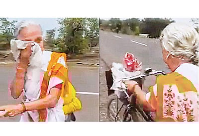 68 வயதில் 2,200 கிலோ மீட்டர் சைக்கிள் பயணம்!