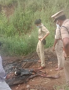 ஆண் ஒருவா் எரித்து கொலை?: போலீஸாா் விசாரணை