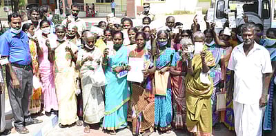 மனைப் பட்டா வழங்கக் கோரிகிராம மக்கள் போராட்டம்