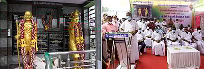 தருமபுரியில் மகாத்மா காந்தி, நேரு சிலை திறப்பு