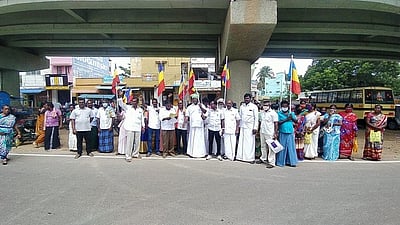 தென்காசியில் பாமக ஆா்ப்பாட்டம்