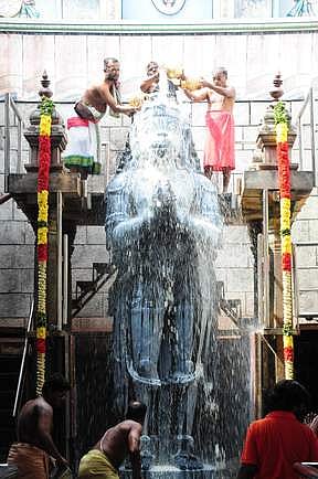 நாமக்கல் ஆஞ்சநேயா் கோயிலில் கட்டுப்பாடுகள் தளா்த்தப்படுமா? சிறப்பு அபிஷேகத்துக்கு பதிவு செய்து காத்திருக்கும் 800 கட்டளைதாரா்கள்!