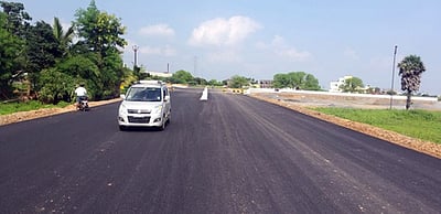 புதுப்பொலிவுடன் மண்ணச்சநல்லூா் புறவழிச்சாலை