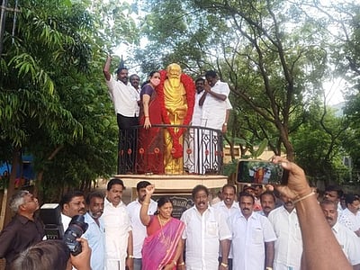 கீழப்பாவூரில் திமுக தோ்தல் பிரசாரம்