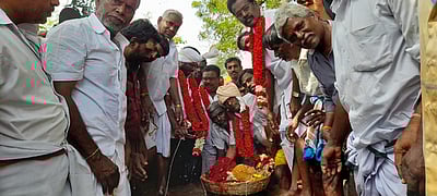 சேவூா் ஏரியில் கோடி விடும் நிகழ்ச்சி