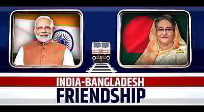 இந்தியா - வங்கதேசம் இடையே ரயில் தடம்: மோடி, ஷேக் ஹசீனா தொடக்கி வைப்பு