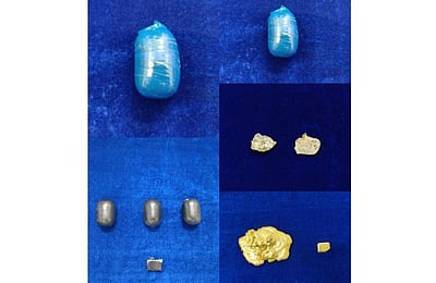 சென்னை விமான நிலையத்தில் ரூ. 49.6 லட்சம் மதிப்பிலான தங்கம் பறிமுதல்