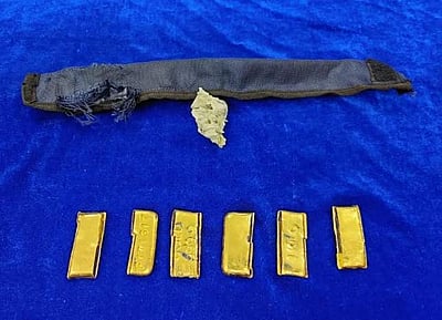 சென்னை விமான நிலையத்தில் 1.19 கிலோ தங்கம் பறிமுதல்