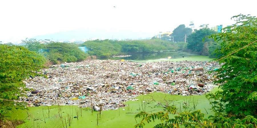 பல்லாவரம் புத்தேரி ஏரியில் மலைபோல் குவிந்த குப்பைக்கழிவு: மக்கள் அதிர்ச்சி