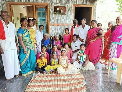 ஆலங்குடி அருகே 105 வயதைக் கடந்த மூதாட்டி