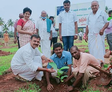 காவேரி கூக்குரல் சாா்பில் 3,500 மரக்கன்றுகள் நடவு