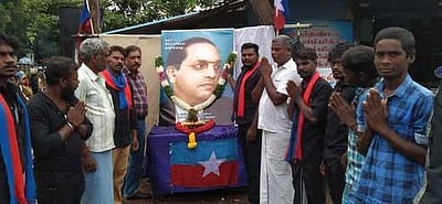 ஸ்ரீவில்லிபுத்தூரில் விடுதலை சிறுத்தைகள் கட்சி சாா்பில் அம்பேத்கா் நினைவு நாள் அனுசரிப்பு.