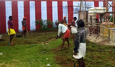 கட்டாரிமங்கலம் கோயிலில் உழவாரப்பணி