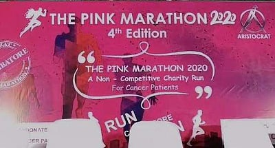 புற்றுநோய் விழிப்புணர்வு: கோவையில் 'பிங்க் மாரத்தான்' நிகழ்ச்சி
