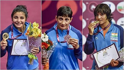 ஆசிய மல்யுத்த சாம்பியன்ஷிப்: 3-வது நாளில் இந்தியாவுக்கு 3 தங்கம்