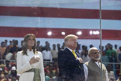 நமஸ்தே... என்று கூறி உரையைத் தொடங்கிய அமெரிக்க அதிபர் டொனால்ட் டிரம்ப்