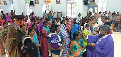 கிருஷ்ணகிரியில் சாம்பல் புதன் அனுசரிப்பு