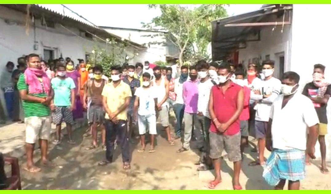 திருப்பூரில் உணவின்றி தவிக்கும் வடமாநில தொழிலாளர்கள்