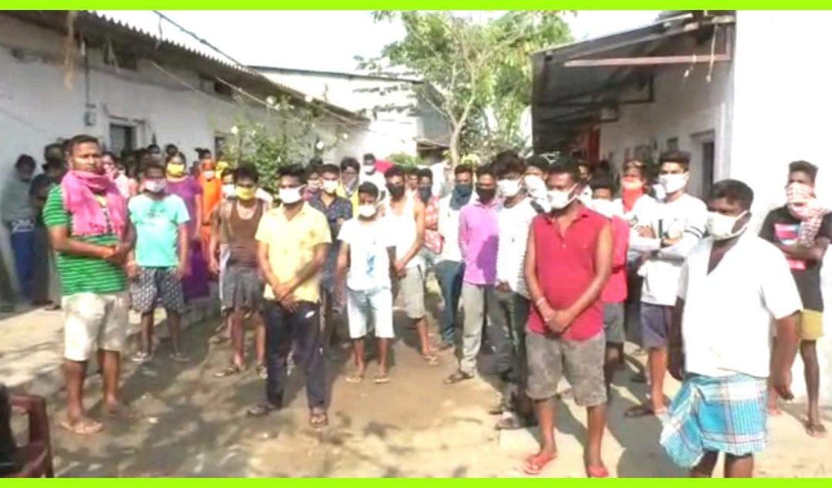 திருப்பூரில் உணவின்றி தவிக்கும் வடமாநில தொழிலாளர்கள்