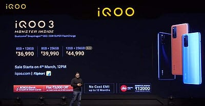 iQOO3  5ஜி ஸ்மார்ட் போன் விற்பனை தொடங்கியது!
