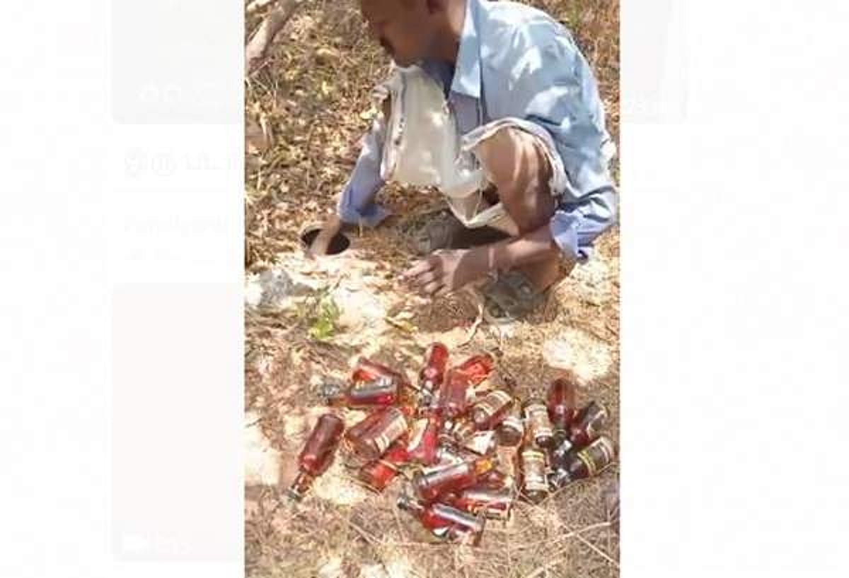 கோவில்பட்டி அருகே பதுங்கு குழிகள் அமைத்து மதுபானங்கள் விற்பனை