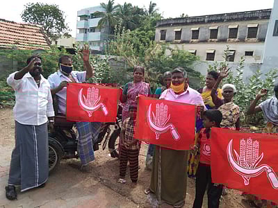 காரைக்குடியில் இந்திய கம்யூனிஸ்ட் கட்சியினர் ஆர்ப்பாட்டம்   