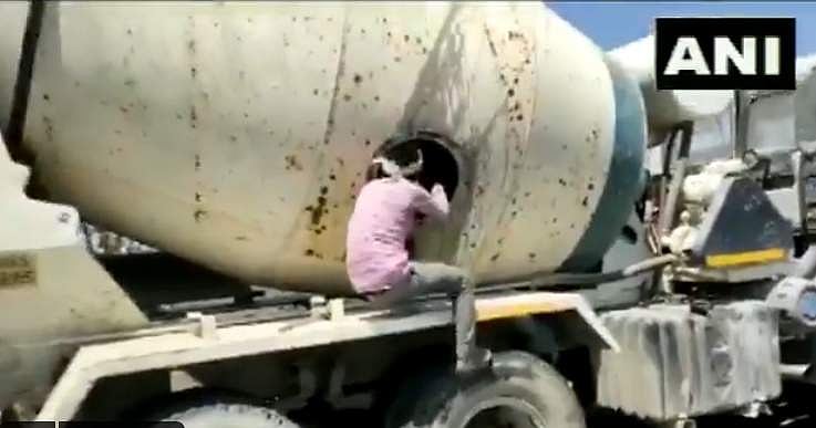 சிமெண்ட் கலவை வாகனத்தில் வந்த 18 பேர்: இந்தூரில் பிடிபட்டனர்