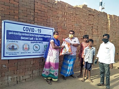 புலம்பெயர்ந்த செங்கல்சூளை தொழிலாளர்கள் 2 ஆயிரம் பேருக்கு நிவாரண உதவி