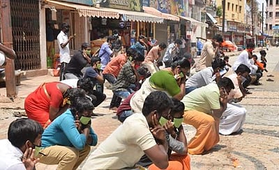 மதுரையில் இந்து முன்னணியினர் தோப்புக்கரணம் போடும் போராட்டம்