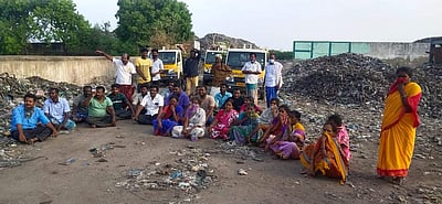 சிதம்பரம் நகராட்சியின் குப்பை கிடங்கு முன்பு பொதுமக்கள் மறியல்