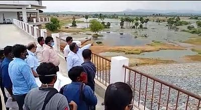 கண்ணன்கோட்டை நீர்தேக்க திட்டப் பணிகள்: பொதுப்பணித்துறை உயர் அதிகாரிகள் ஆய்வு