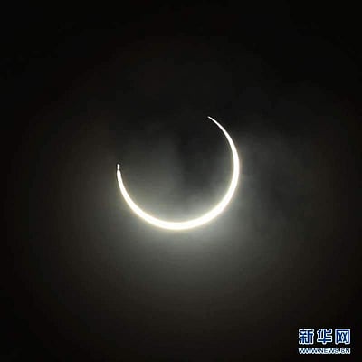 சீனாவின் பல இடங்களில் கிரகணக் காட்சி