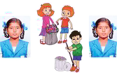 பிஞ்சுக்கை  ஓவியத்திற்கு  ஒரு சின்னஞ்சிறு கதை!: தூய்மைப் பணி! 