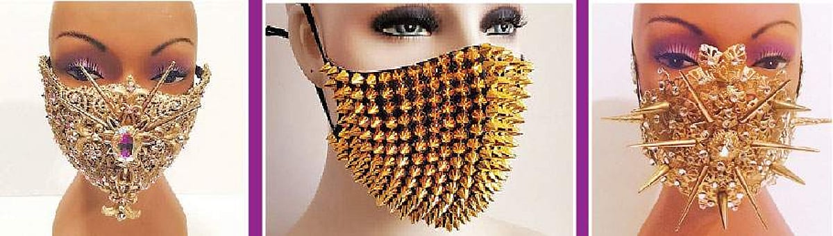 தங்க முலாம் முகக் கவசம்..!