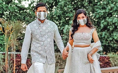 பிரபலமாகிவரும் திருமண முகக்கவசங்கள்!